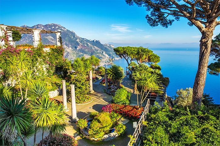Garten der Villa Rufolo in Ravello Garten der Villa Rufolo in Ravello