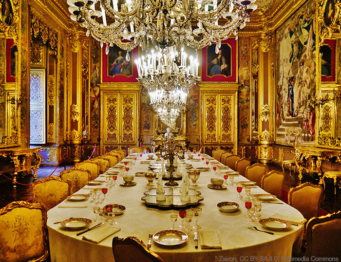 Speisesaal im Palazzo Reale Turin 